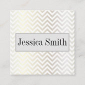 Contemmodern Chevron | Modern Glamour Vierkante Visitekaartje (Voorkant)