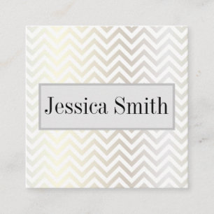Contemmodern Chevron   Modern Glamour Vierkante Visitekaartje