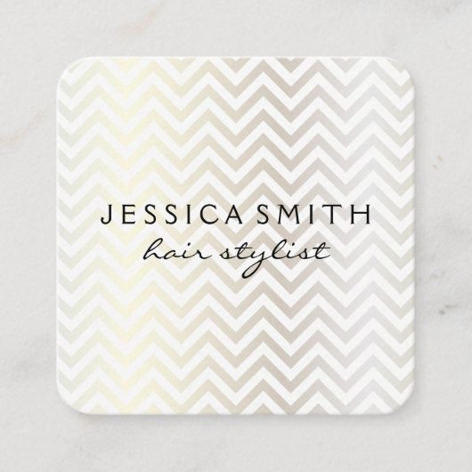 Contemmodern Chevron Pattern Vierkante Visitekaartje (Voorkant)