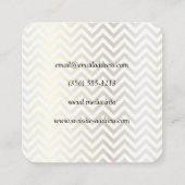 Contemmodern Chevron Pattern Vierkante Visitekaartje (Achterkant)
