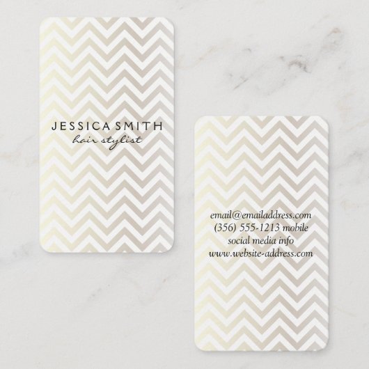 Contemmodern Chevron Pattern Visitekaartje (Voorkant / Achterkant)