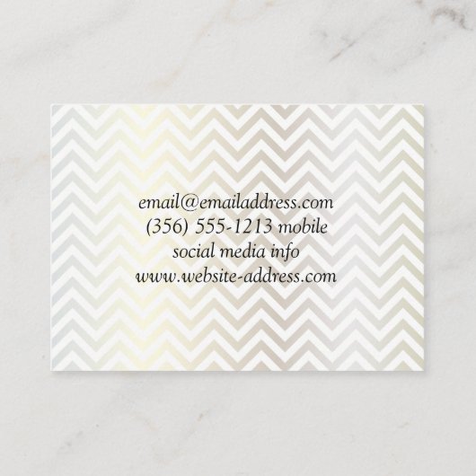Contemmodern Chevron Pattern Visitekaartje (Achterkant)