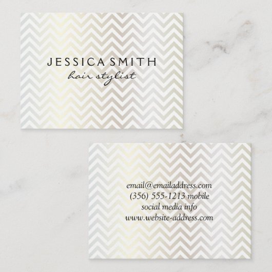 Contemmodern Chevron Pattern Visitekaartje (Voorkant / Achterkant)