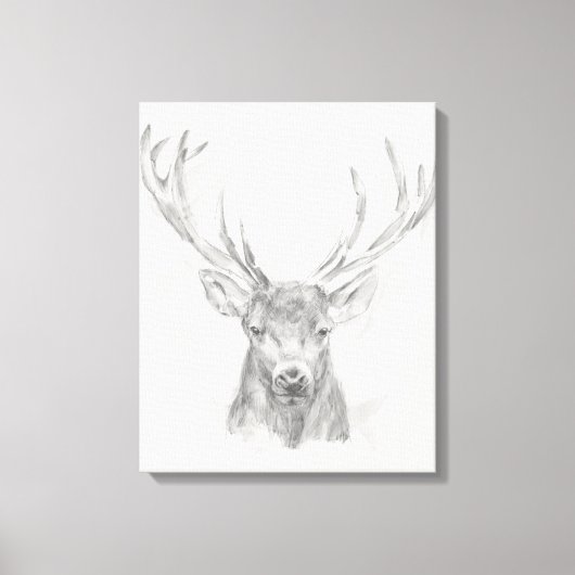 Contemmodern Elk Sketch Canvas Afdruk (Voorkant)