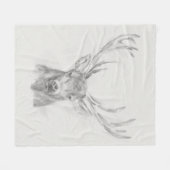 Contemmodern Elk Sketch Fleece Deken (Voorkant (Horizontaal))