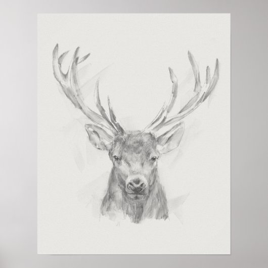 Contemmodern Elk Sketch Poster (Voorkant)