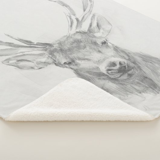 Contemmodern Elk Sketch Sherpa Deken (3/4)