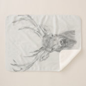 Contemmodern Elk Sketch Sherpa Deken (Voorkant (horizontaal))