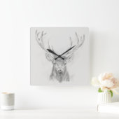 Contemmodern Elk Sketch Vierkante Klok (Huis)