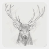 Contemmodern Elk Sketch Vierkante Sticker (Voorkant)