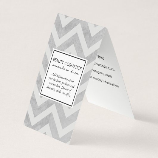 Contemmodern Gray Chevron Visitekaartje (Voorkant)