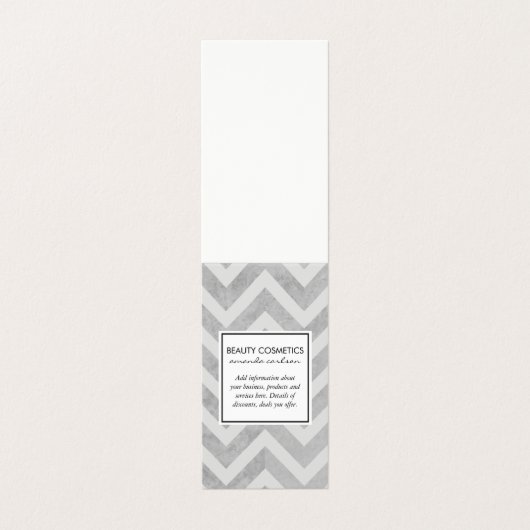 Contemmodern Gray Chevron Visitekaartje (Buitenkant ongevouwen)