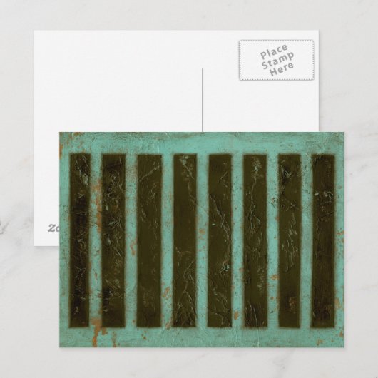 Contemmodern Turquoise Air Grate Briefkaart (Voorkant / Achterkant)