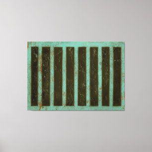 Contemmodern Turquoise Air Grate Canvas Afdruk