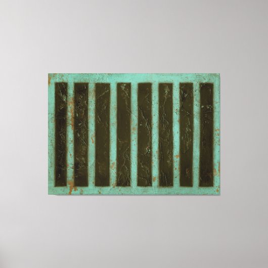 Contemmodern Turquoise Air Grate Canvas Afdruk (Voorkant)