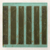 Contemmodern Turquoise Air Grate Glazen Onderzetter (Voorkant)