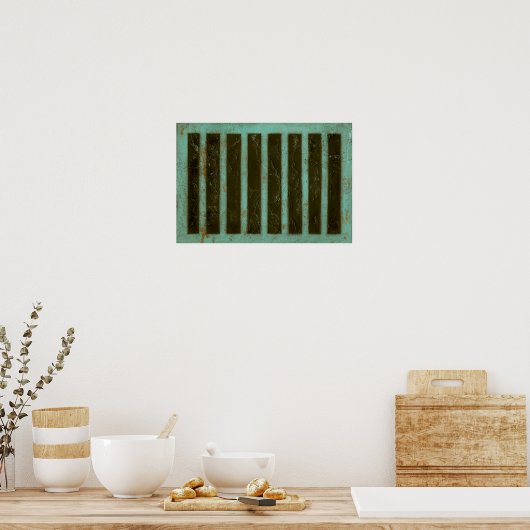 Contemmodern Turquoise Air Grate Poster (Keuken)
