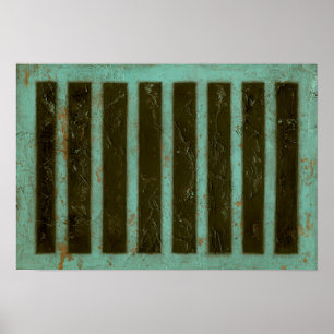 Contemmodern Turquoise Air Grate Poster