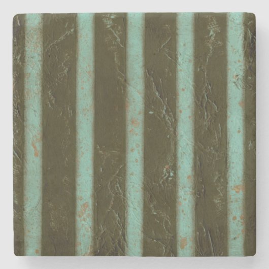 Contemmodern Turquoise Air Grate Stenen Onderzetter (Voorkant)