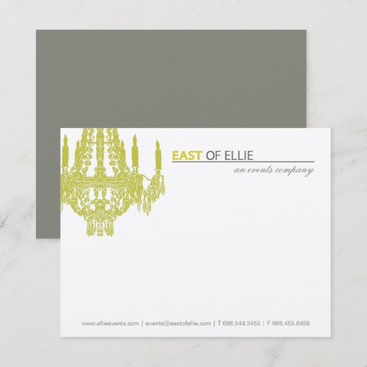 Contemmoderne handelier Notecards Notitiekaartje (Voorkant / Achterkant)