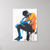 Contemplatie in kleuren - Abstracte kunst Canvas Afdruk (Voorkant)