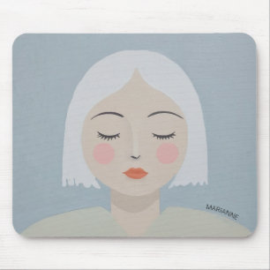 Contemplatie - Minimalistisch Portret Muismat