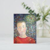 Contemplatief Jong Man Briefkaart (Staand voorkant)