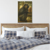 Contemplatieve aap - Serene Wildlife Art Canvas Afdruk (Insitu (Slaapkamer))