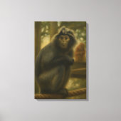 Contemplatieve aap - Serene Wildlife Art Canvas Afdruk (Voorkant)