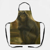 Contemplatieve aap - Serene Wildlife Art Schort (Voorkant)