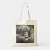 contemplatieve chimpansee tote bag (Achterkant)