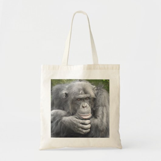 contemplatieve chimpansee tote bag (Voorkant)