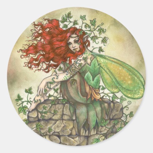 Contemplatieve Fairy Sticker (Voorkant)