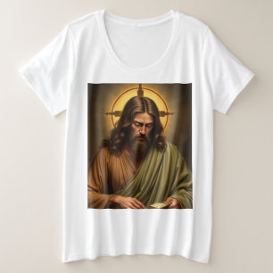 Contemplatieve Jesus Dames Plus Size T-shirt