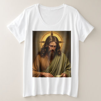 Contemplatieve Jesus Dames Plus Size T-shirt