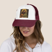 Contemplatieve Jezus met Halo Trucker Hat Pet (In situ)
