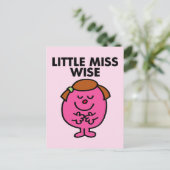 Contemplatieve kleine Miss Wise Briefkaart (Staand voorkant)