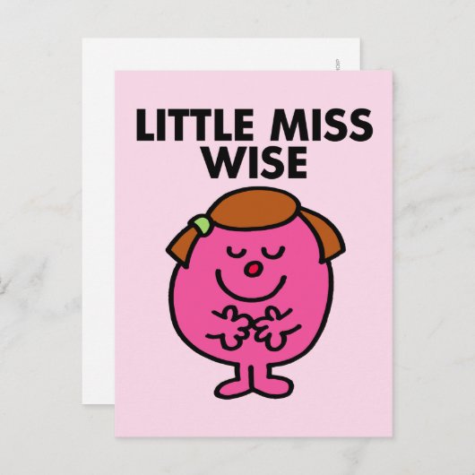 Contemplatieve kleine Miss Wise Briefkaart (Voorkant / Achterkant)