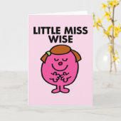 Contemplatieve kleine Miss Wise Kaart (Gele Bloem)