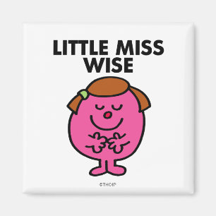 Contemplatieve kleine Miss Wise Magneet