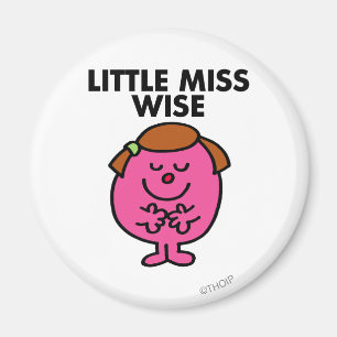 Contemplatieve kleine Miss Wise Magneet
