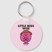 Contemplatieve kleine Miss Wise Sleutelhanger (Achterkant)