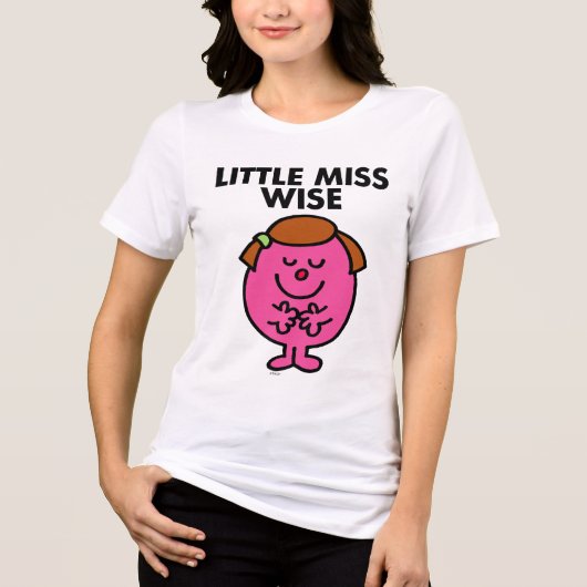 Contemplatieve kleine Miss Wise Tri-Blend Shirt (Voorkant)