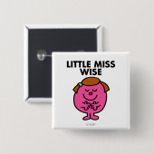 Contemplatieve kleine Miss Wise Vierkante Button 5,1 Cm (Voorkant /achterkant)
