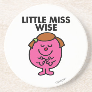 Contemplatieve kleine Miss Wise Zandsteen Onderzetter