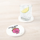 Contemplatieve kleine Miss Wise Zandsteen Onderzetter (Zijkant)