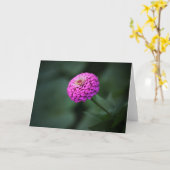 Contemplatieve Zinnia Note Card Kaart (Gele Bloem)