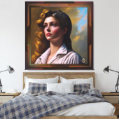 Contemplating The Future AI Concept Art van Xzendo Canvas Afdruk (Insitu (Slaapkamer))
