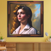 Contemplating The Future AI Concept Art van Xzendo Canvas Afdruk (Insitu (Woonkamer))