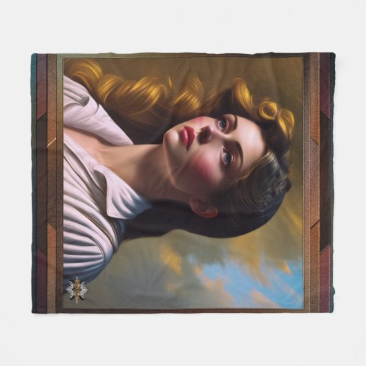 Contemplating The Future AI Concept Art van Xzendo Fleece Deken (Voorkant (Horizontaal))